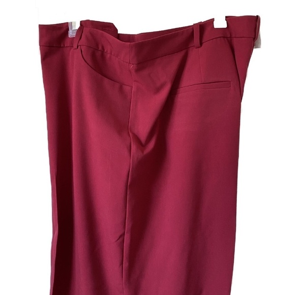 NWT NY&C Plus Wide Leg Coin Pocket Pant Office Dress Ruby Red Pant Plus Size 4X - Picture 5 of 9
